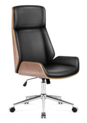 Mark Adler Premium Főnöki forgószék kényelmes, modern , műbőr, dió fekete (MA-BOSS-80-black)