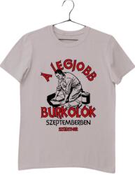 Pólóügynökség A legjobb burkolók szeptemberben születnek férfi póló, szürke, 5XL (51906336)