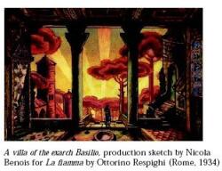 Ricordi Una Villa Dell'esarca Basilio Bozzetto per La Fiamma di O. Respighi (STP3)