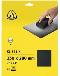 Klingspor kiakasztható csiszolóvászon A4 230x280mm P 240 KL 371 X S 5SRT (5 db/csomag) (241786)