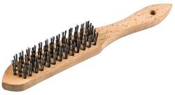 Klingspor Kézi kefe Standard négy soros 125 x 25 x 290mm fa nyéllel 0.35 sárgaréz (358374)