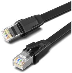 UGREEN NW134 Lapos hálózati kábel fém csatlakozókkal, Ethernet RJ45, Cat. 8, U/FTP, 0, 5 m (fekete) (10979) - jatekotthon
