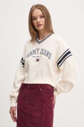 Tommy Hilfiger pamut pulóver meleg, bézs, DW0DW18692 - bézs M