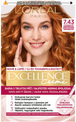 L'Oréal krémes, tartós hajfesték 7.43 rézfényű aranyszőke - 1 db