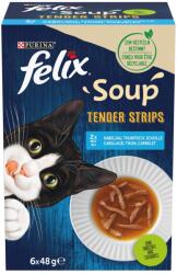 FELIX Soup Tender Strips alutasak macskáknak halas 6 x 48 g - 288 g