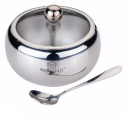 Ruhhy Cukor tálaló/ tartó, kanállal acél