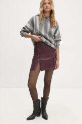 Answear Lab szoknya bordó, mini, ceruza fazonú - burgundia L