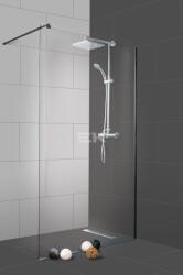 Sanotechnik FREEDOM II BLACK zuhanyfal EASY CLEAN (8 mm) (BP200)