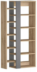 Signal Combo Modern Nyitott Könyvespolc Laminált Tölgy-Antracit Geometrikus (SIG-COMBODWAT)