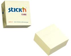 STICK N Öntapadó kockatömb, 76x76mm, 400 lap, STICK N, pasztellsárga (21072) - fodicoaruhaz