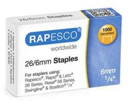 Rapesco Tűzőkapocs, 26/6, horganyzott, RAPESCO, 1000db/doboz (S11661Z3) - mystock