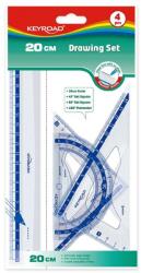 Keyroad Vonalzó készlet 20 cm, 4 db/bliszter Keyroad (KR971247)