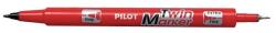 Pilot Alkoholos marker, 0, 8/2 mm, kétvégű, PILOT "Twin", piros (SCA-TM-R-BG) - mystock