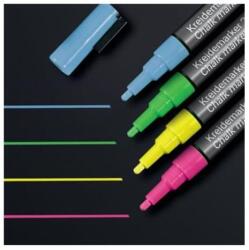 Sigel Folyékony krétamarker készlet, kúpos hegy, 1-2 mm SIGEL, 4 különböző szín (BA179)