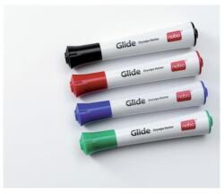 Nobo Tábla- és flipchart marker, 3 mm, kúpos, NOBO "Glide", 4 különböző szín (1902096)