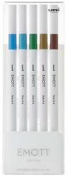 uni Tűfilc UNI EMOTT 5db-os készlet 0, 4mm (égkék, türkiz, pálmazöld, sötétsárga, barna) (2UEMOTTNO4) - mystock