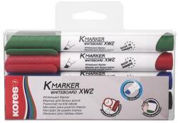 Kores Tábla- és flipchart marker készlet, 1-3 mm, vágott, KORES "K-Marker", 4 különböző szín (20845) - mystock