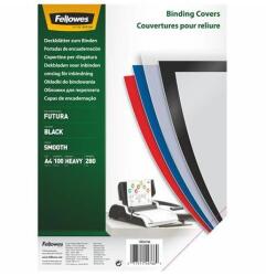 Fellowes Hátlap, A4, 280mikron, pp, matt, FELLOWES "Futura", fekete, 100db/cs (5476602) - mystock
