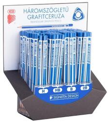 ICO Grafitceruza display ICO Signetta háromszög H, HB, B, 2B 184 db/display (9130046004)