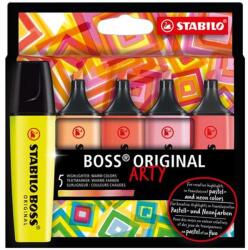STABILO Szövegkiemelő készlet, 2-5 mm, STABILO "BOSS original Arty", 5 meleg szín (70/5-02-1-20)