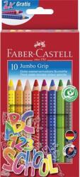 Faber-Castell Színes ceruza készlet, háromszögeltű, vastag, FABER-CASTELL "Grip", 10 különböző szín (280922) - mystock