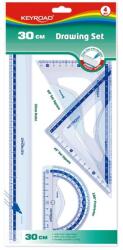 Keyroad Vonalzó készlet 30 cm, 4 db/bliszter Keyroad (KR971429) - mystock