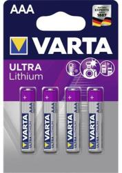 VARTA Elem, AAA mikro, 4 db, lítium, VARTA "Ultra Lithium (6103301404) - mystock