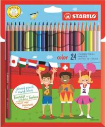STABILO Színes ceruza készlet, hatszögletű, STABILO "Color", 24 különböző szín (1924/77-11) - mystock