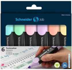 Schneider Szövegkiemelő készlet, 1-5 mm, SCHNEIDER "Job Pastel", 6 különböző pasztell szín (115097)