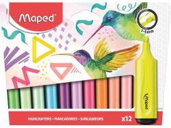 Maped Szövegkiemelő készlet, 1-5 mm, MAPED "Fluo Peps Assorted", 12 különböző szín (740901)