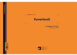 D. GEPJ. 17/V/UJ A4 fekvő "Fuvarlevél" tömbös nyomtatvány (D.GEPJ.17/V/UJ) - ebuymarket