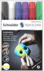 Schneider Akril marker készlet, 2 mm, SCHNEIDER "Paint-It 310", 6 különböző szín (120195) - mystock
