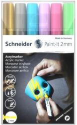 Schneider Akril marker készlet, 2 mm, SCHNEIDER "Paint-It 310", 6 különböző szín (120196)