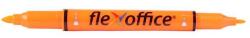 FlexOffice Szövegkiemelő, 1, 0/4, 0mm, kétvégű, FLEXOFFICE "HL01", narancs, 12db/cs (FO-HL01O)
