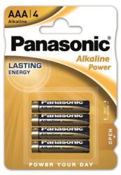 Panasonic Elem, AAA mikro, 4 db, PANASONIC "Alkaline power (LR03APB-4BP/LR03APB/4BP)