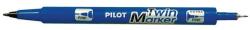 Pilot Alkoholos marker, 0, 8/2 mm, kétvégű, PILOT "Twin", kék (SCA-TM-L-BG)