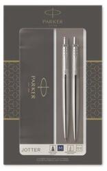 Parker Golyóstoll és nyomósirón szett, díszdoboz, PARKER "Royal Jotter", rozsdamentes acél, 2db/doboz (7030291001) - mystock