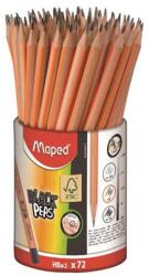 Maped Grafitceruza, ceruzatartó, HB, háromszögletű, MAPED "Black`Peps", 72db/cs (850059FC)