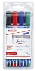 edding Flipchart marker készlet, 1, 5-3 mm, kúpos, EDDING "380", 4 különböző szín (7580022000) - mystock