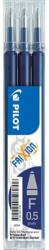 Pilot Rollertoll betét, 0, 25 mm, 3db, törölhető, PILOT "Frixion Ball/Clicker", tintakék (BLS-FR5-BB-S3)