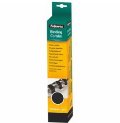 Fellowes Spirál, műanyag, 12 mm, 56-80 lap, FELLOWES, 25 db, fekete (5331502) - mystock