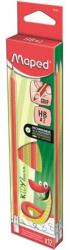 Maped Írástanuló grafitceruza radírral, HB, háromszögletű, MAPED "Kidy Learn", 12 darab (853601) - mystock