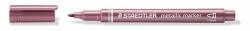STAEDTLER Dekormarker, 1-2 mm, kúpos, STAEDTLER "8323", metálpiros (8323-232)
