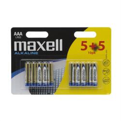 Maxell AAA Alkáli Elem 5+5db/csomag (18735) - mystock