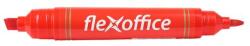 FlexOffice Alkoholos marker, 0, 8/6, 0 mm, kúpos/vágott, kétvégű, FLEXOFFICE "PM04", piros (FO-PM04RED) - mystock