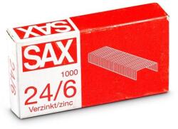 Sax Tűzőkapocs, 24/6, cink, SAX, 1000db/doboz (7330004000) - mystock