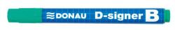 DONAU Táblamarker, 2-4 mm, kúpos, DONAU "D-signer B", zöld (7372001-06PL) - mystock