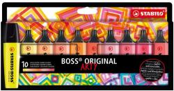 STABILO Szövegkiemelő készlet, 2-5 mm, STABILO "BOSS original Arty", 10 meleg szín (70/10-1-20) - mystock