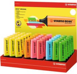 STABILO Szövegkiemelő display, 2-5mm, STABILO "BOSS", vegyes színek, 45db/disp (70/45-1) - mystock