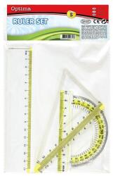 Optima Vonalzókészlet OPTIMA 15cm vonalzóval 4db-os (100180)